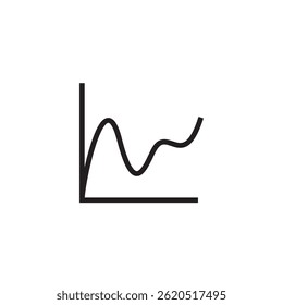 wave chart icon editable outline stroke vector eps