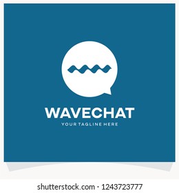 Wave Chat Logo Design Template