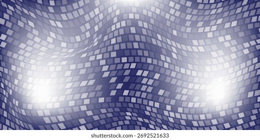 Wave chessboard, checkerboard texture. Squares pattern.Vector art background eps 10