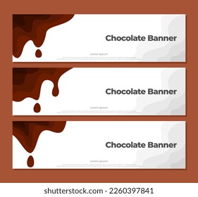 fondo de chocolates ondulados. plantilla de vector fundida de chocolate. plantilla de pancarta de chocolate. Onda de chocolate. gota de chocolate que fluye.