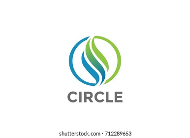 Wave Circle abstract Logo design vector template.
Luxury wavy symbol Logotype concept icon.