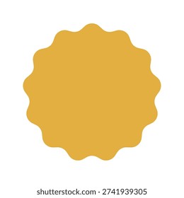 Wave circle frame vector icon material