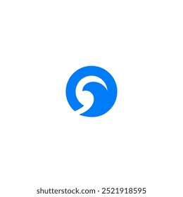Wave circle or letter logo vector template and symbol simple