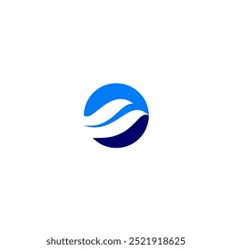 Wave circle or letter logo vector template and symbol dynamic