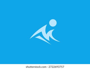 A wave and circle line art logo with flowing minimalist curves, symbolizing harmony, continuity, energy, balance, and motion