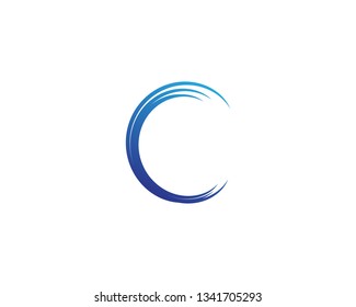 Wave circle logo template