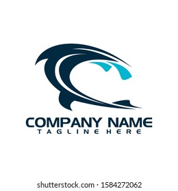 wave circle logo vector element. wave logo template