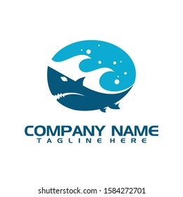 wave circle logo vector element. wave logo template