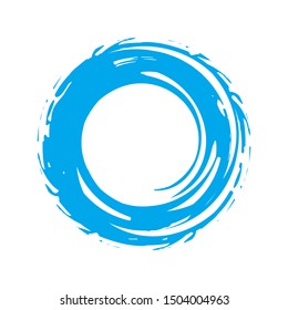 Wave Circle, Whirlpool or Water Spin Icon Design Vector