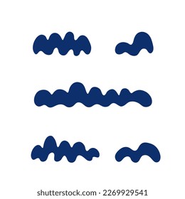 Wave cloud logo icon sign Toothpaste gel cream decorative element Doodle cartoon design Children's style Fashion print for clothes greeting invitation card flyer poster banner cover brochure ad