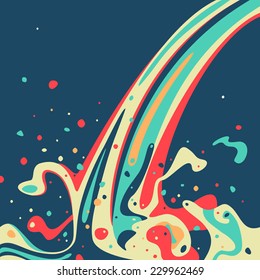 Wave of color paint 