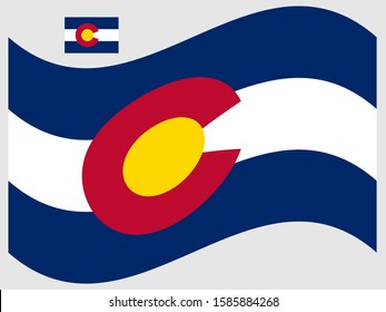 Wave Colorado Flag Vector illustration Eps 10