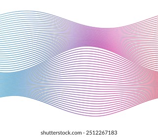 Wave colored lines background isolated for Textile Design, Flowing Lines, Fashion, Home Decor, Interior for Web-design, Banner, Presentation, package. 