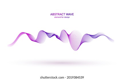 Wave colorful element. Abstract background. Digital technology equalizer. Sound wave pattern. Pulse. Particles equalizer sound wave big data design. Dynamic light flow. Vector illustration.