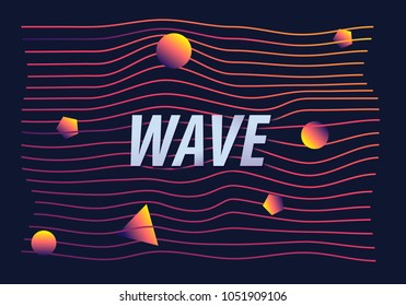 Wave colorful gradient line of abstract background. cover, poster and flyer.