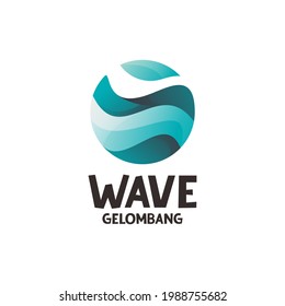 Diseño de vectores de iluminación con logotipo de color ondulado