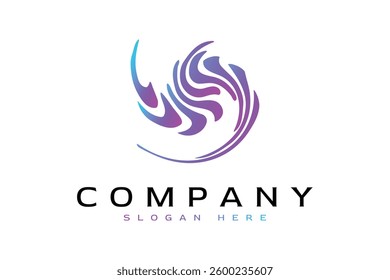 wave colorful logo vector design template