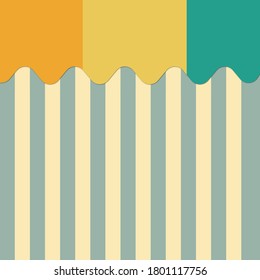 wave colorful on classic blue and yello striped wallpaper backdrop , vecter illastation .