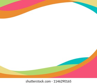 Wave colorful shape abstract backgorund flat vector design