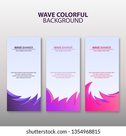 Wave Colorful Vector Banner