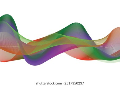 a wave of colorful waves on a white background