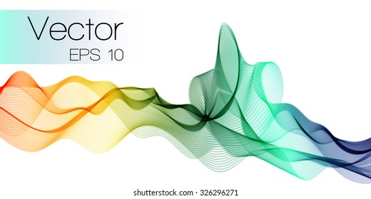 Wave colors abstract vector background