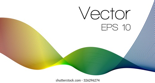 Wave colors abstract vector background