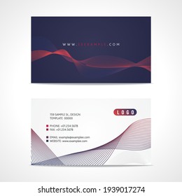 Wave colour lines, Abstract business card