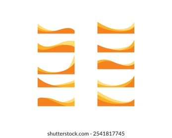 Wave Corner Shape Element Set  