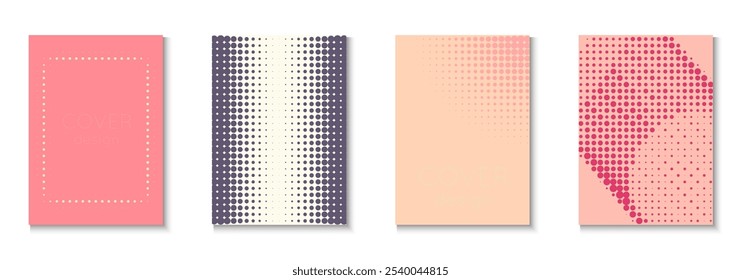 Wave Cover Set. Color Circles On Memphis Layout. Futuristic Elements On Flat Page. Line Flyer. Minimalist Dot Poster. Geometric Music Background. Trendy Wave Cover