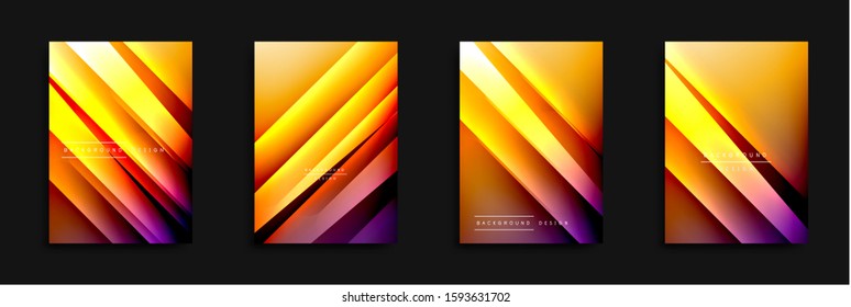 Wave covers set with fluid gradients. Dynamic trendy abstract background with flowing wavy lines. Vector Illustration For Wallpaper, Banner, Background, Card, Book Illustration, landing page, cover