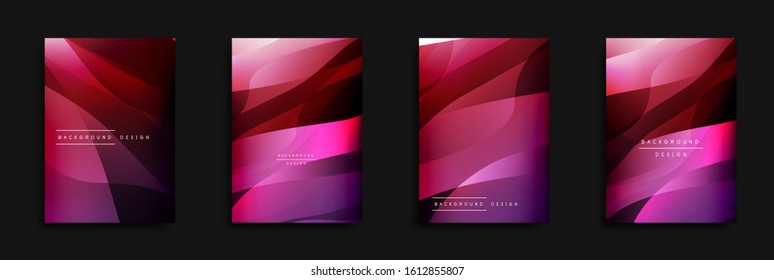 Wave covers set with fluid gradients. Dynamic trendy abstract background with flowing wavy lines. Vector Illustration For Wallpaper, Banner, Background, Card, Book Illustration, landing page, cover