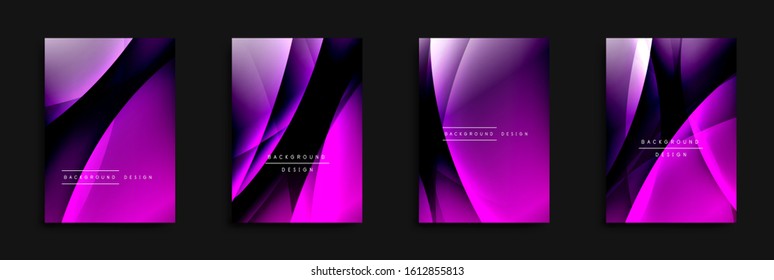 Wave covers set with fluid gradients. Dynamic trendy abstract background with flowing wavy lines. Vector Illustration For Wallpaper, Banner, Background, Card, Book Illustration, landing page, cover