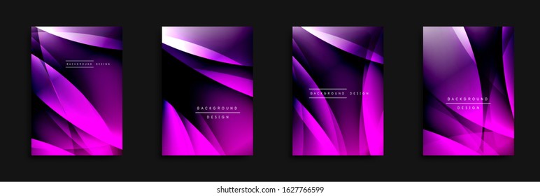 Wave covers set with fluid gradients. Dynamic trendy abstract background with flowing wavy lines. Vector Illustration For Wallpaper, Banner, Background, Card, Book Illustration, landing page, cover