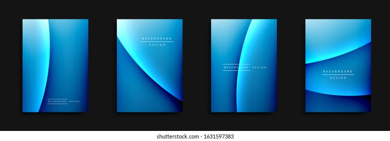 Wave covers set with fluid gradients. Dynamic trendy abstract background with flowing wavy lines. Vector Illustration For Wallpaper, Banner, Background, Card, Book Illustration, landing page, cover