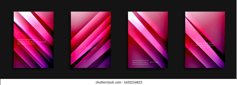 Wave covers set with fluid gradients. Dynamic trendy abstract background with flowing wavy lines. Vector Illustration For Wallpaper, Banner, Background, Card, Book Illustration, landing page, cover
