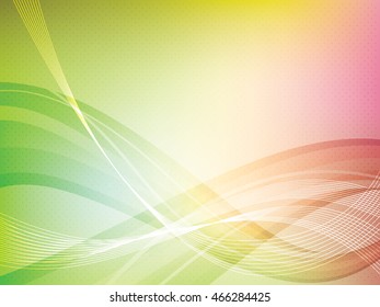 Wave curves in abstract background, template layout vector illustration