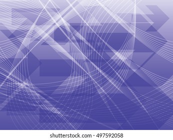 Wave curves in abstract background, template layout vector illustration