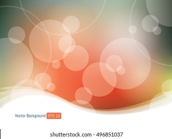 Wave curves circles in template abstract background, business layout vector illustration