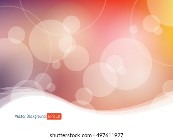 Wave curves circles in template abstract background, business layout vector illustration