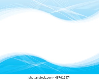 Wave curves in template abstract background, business layout vector illustration