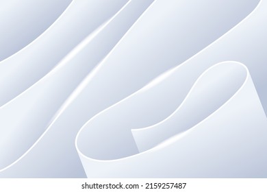 Wave curvy texture white elegant luxury background concept
