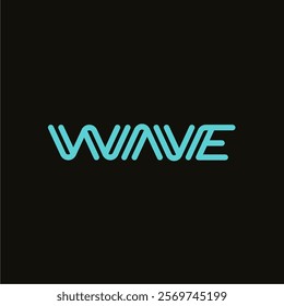 Wave Custom Typeface Font Lettering Logo Design