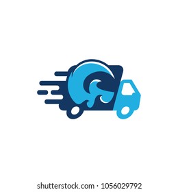 Wave Delivery Logo Icon Design