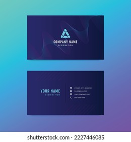 Wave design background, Modern business card design template
