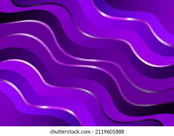 Wave design background with purple color. Vector illustration