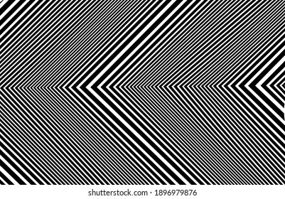 Diseño ondulado en blanco y negro. Imagen digital con franjas psicodélicas. Base de Argent para sitio web, impresión, base para banners, fondos de pantalla, tarjetas de visita, folleto, banner 