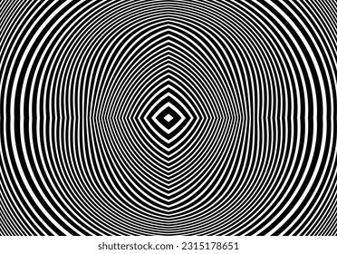 Wave design black and white. Digital image with a psychedelic stripes. Argent base for website, print, basis for banners, wallpapers, business cards, brochure, banner. Line art optical