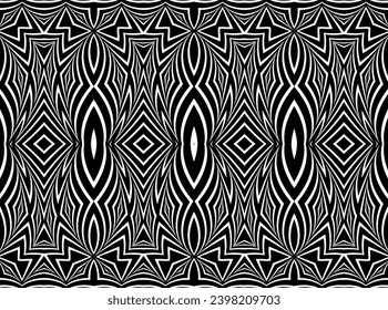 Wave design black and white. Digital image with a psychedelic stripes. Argent base for website, print, basis for banners, wallpapers, business cards, brochure, banner. Line art optical