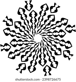Wave design black and white. Digital image with a psychedelic stripes. Argent base for website, print, basis for banners, wallpapers, business cards, brochure, banner. Line art optical